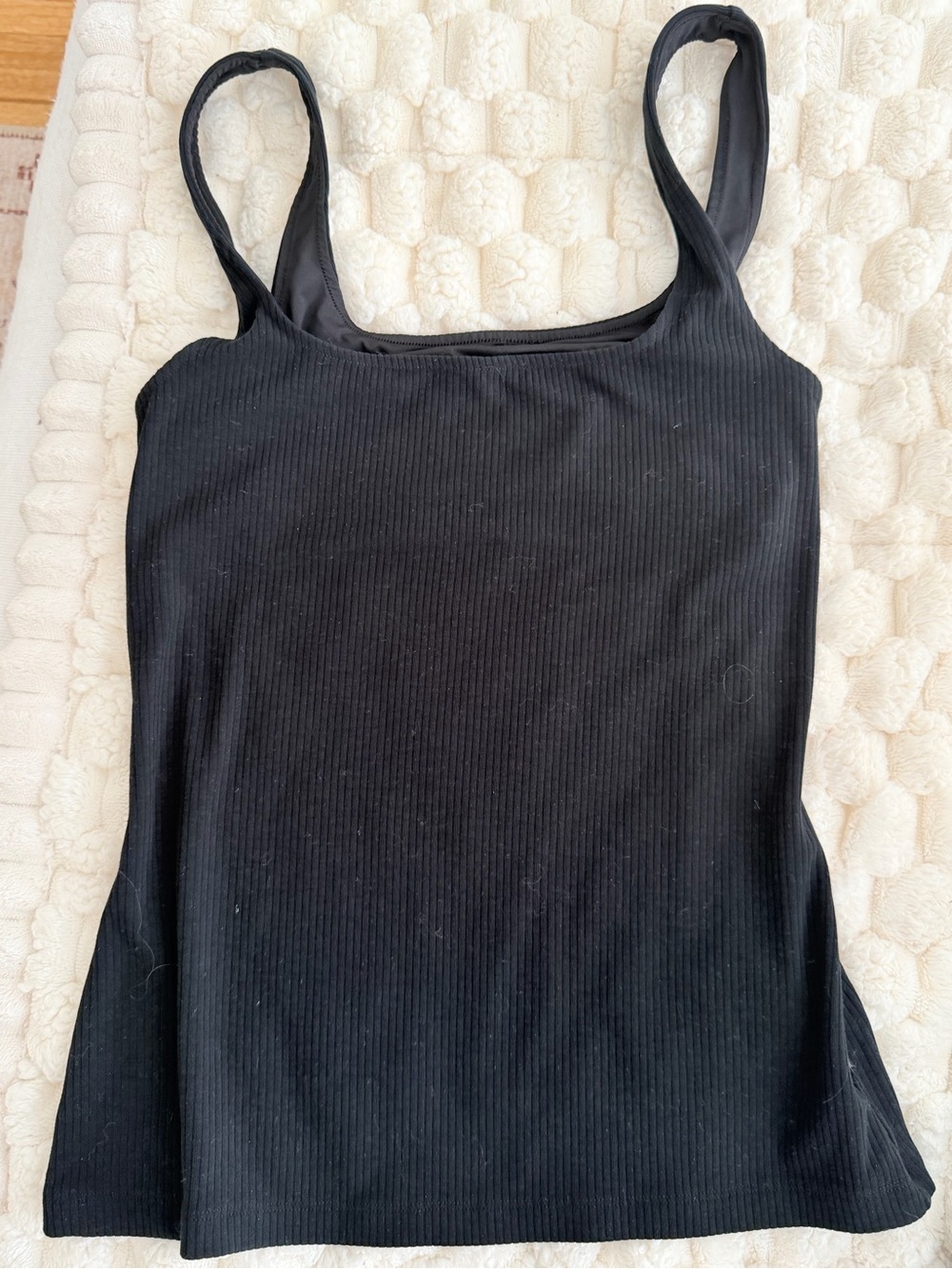 ALO Yoga Black Ribbed Scoop Tank Top – size Sm - Picture 4 of 5